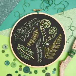 Black Forest Ferns Embroidery Kit