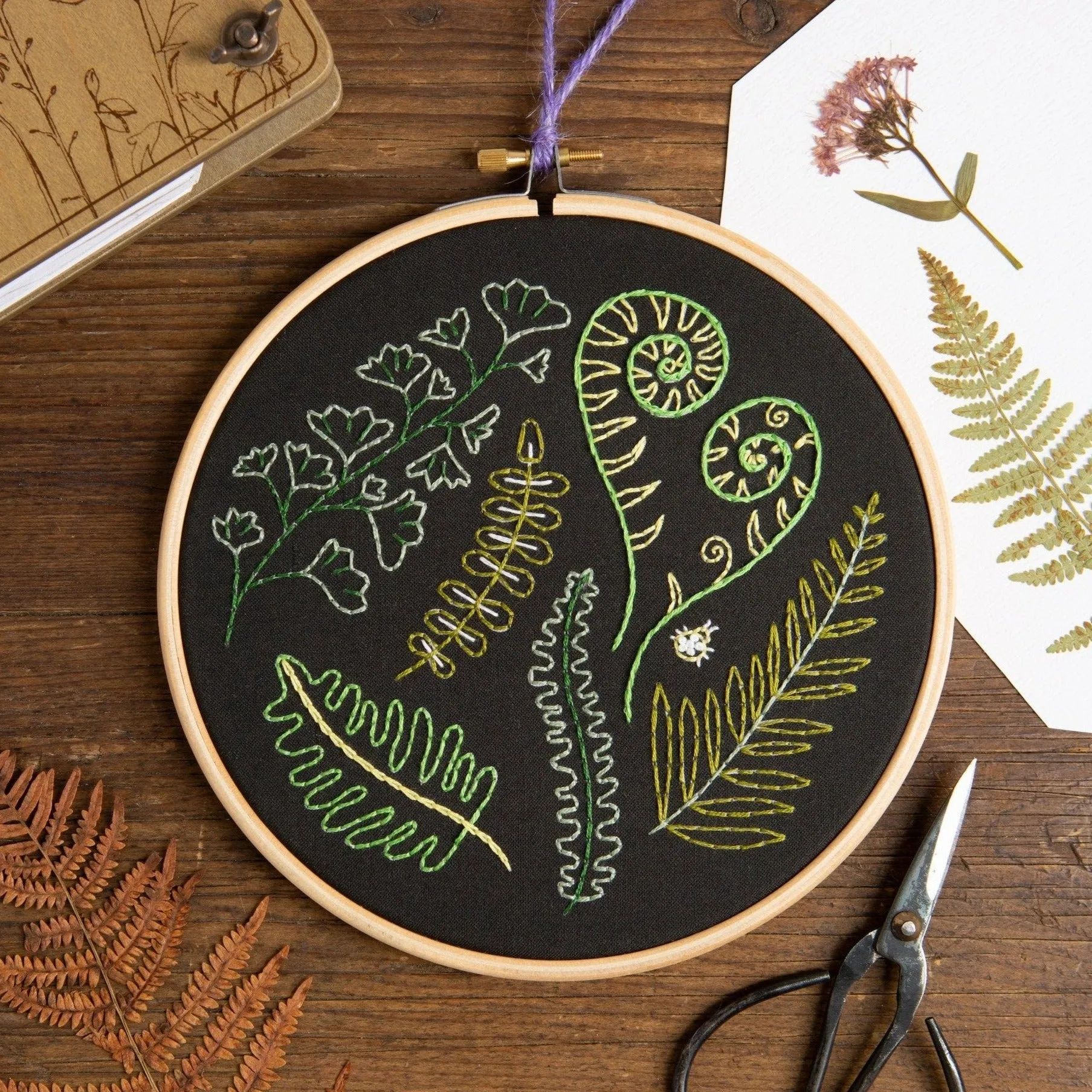 Black Forest Ferns Embroidery Kit