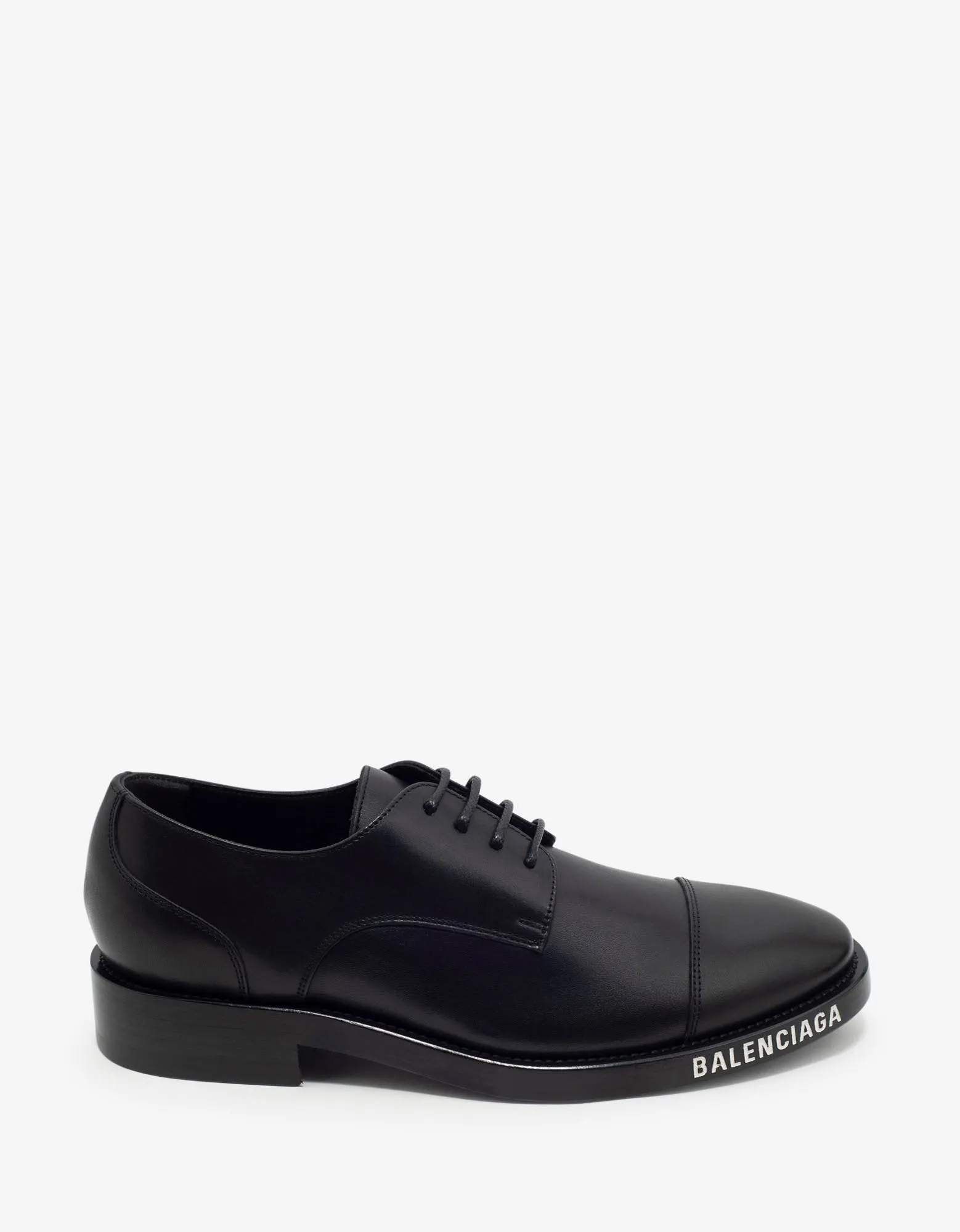 Black Logo Derby Shoes -