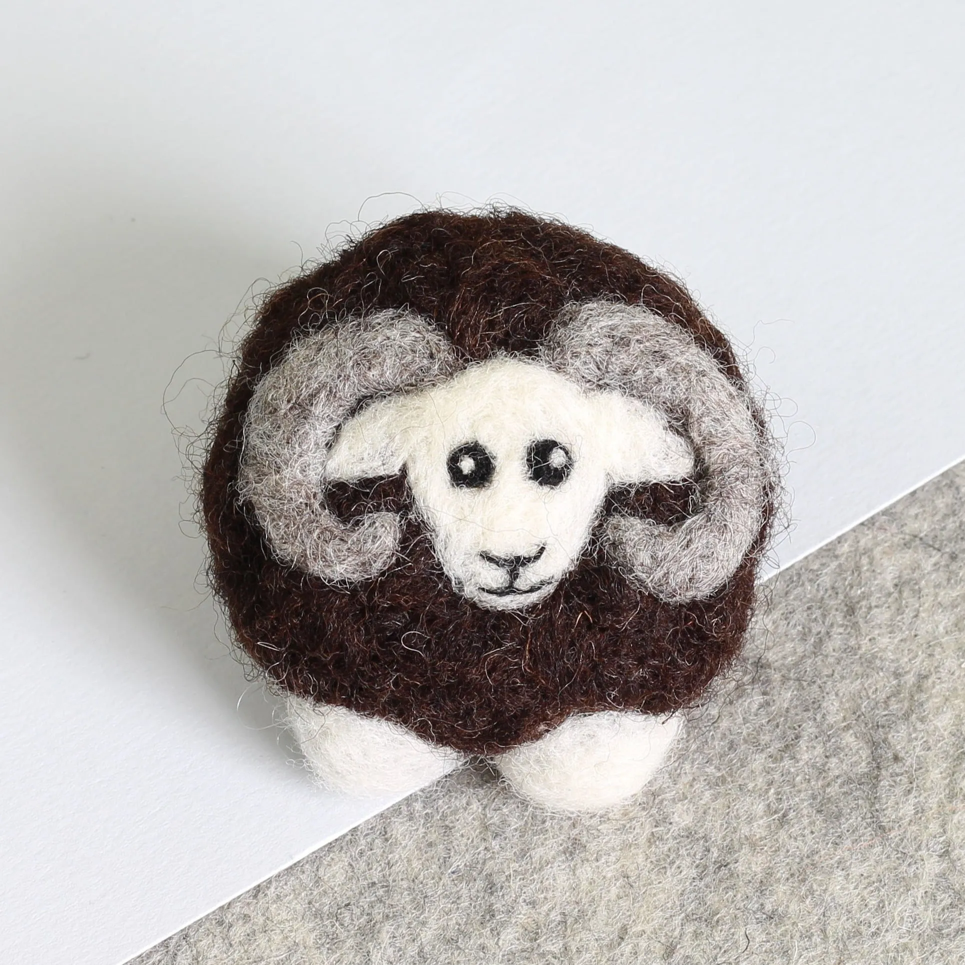 Black Sheep Brooch Needle Felting Kit