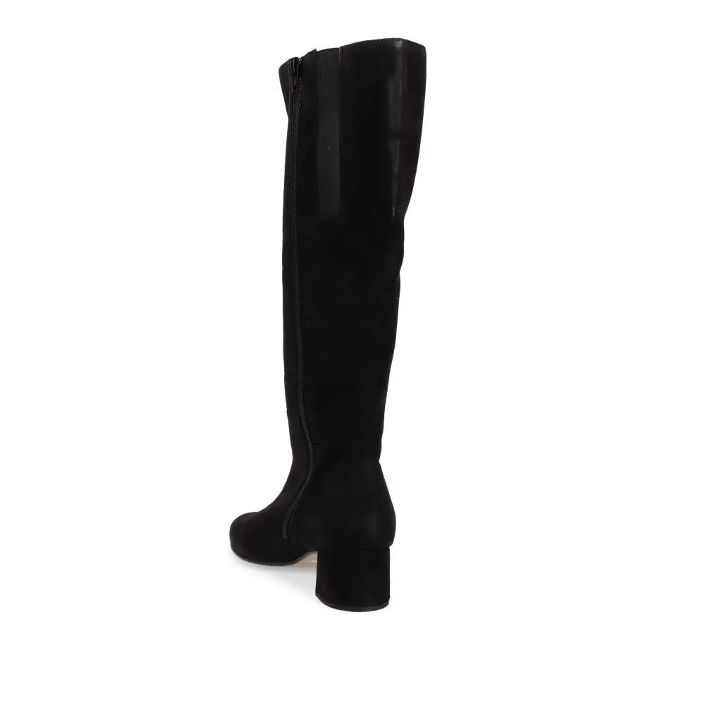 Block-Heel Leather Long Boots - GAB40533 / 326 846