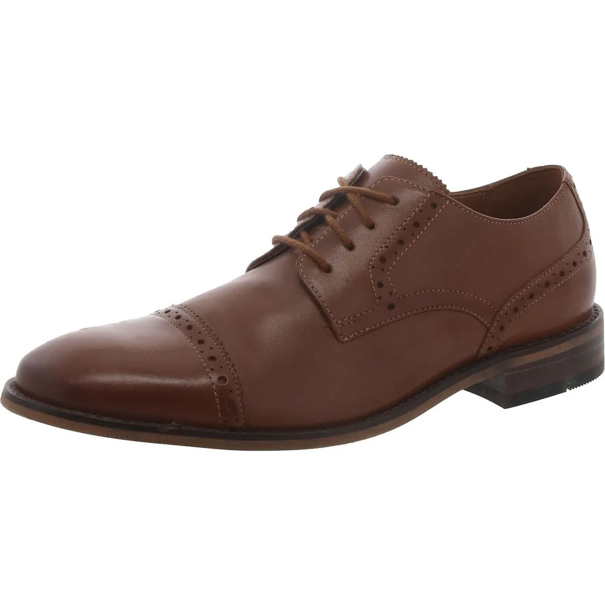 Bostonian Mens Lamont Cap Leather Lace-Up Derby Shoes