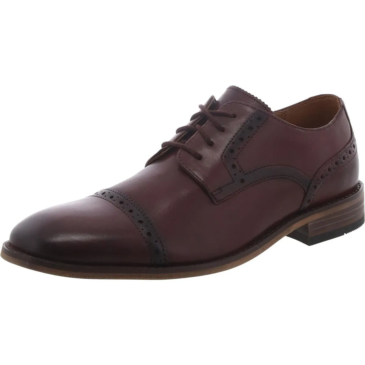 Bostonian Mens Lamont Cap Leather Lace-Up Derby Shoes