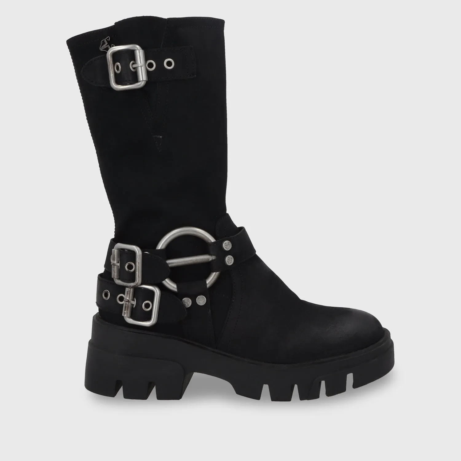 Bota Plataforma Negra Mujer 35985