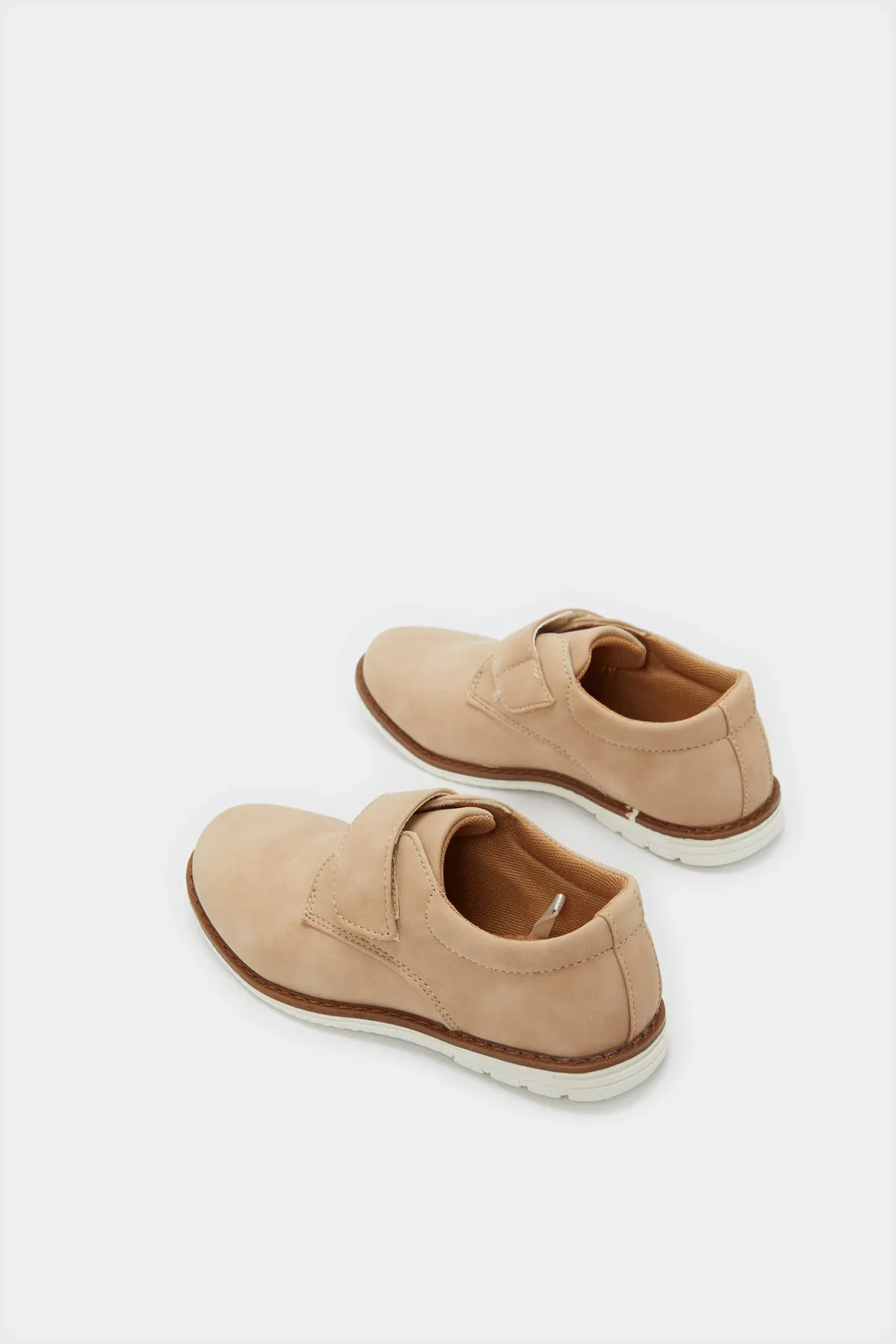 Boys Beige Derby Shoes