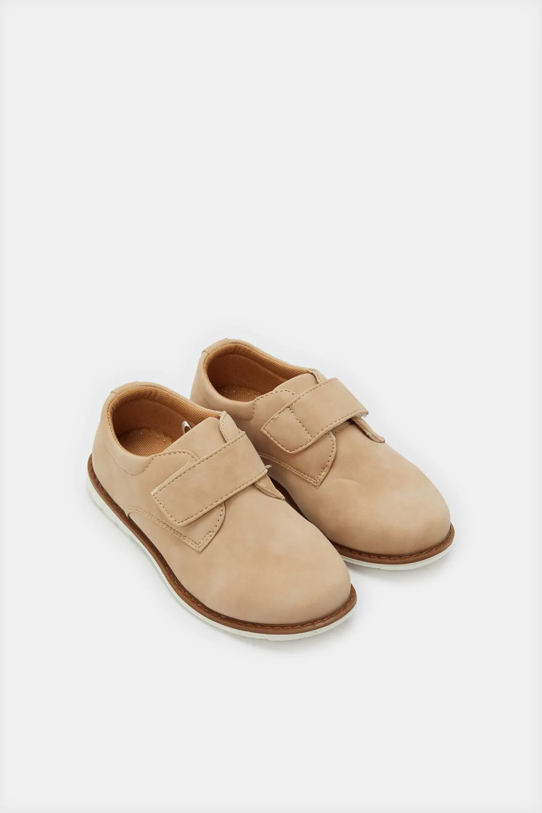 Boys Beige Derby Shoes