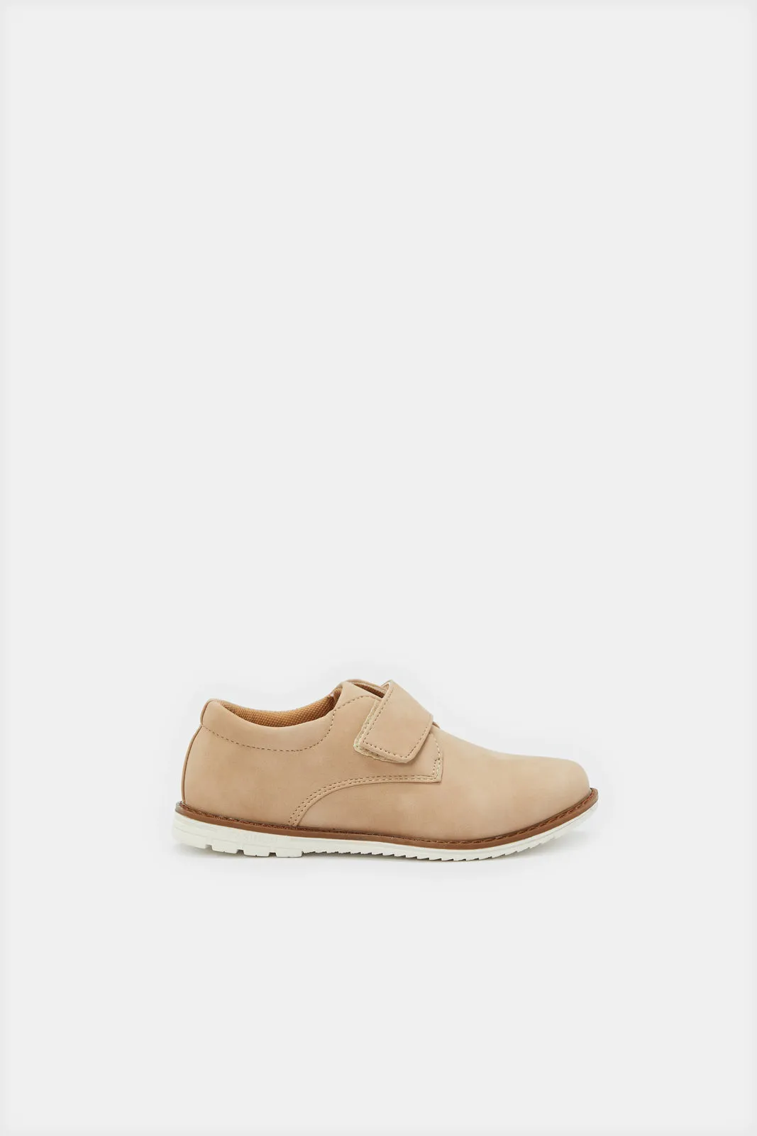 Boys Beige Derby Shoes