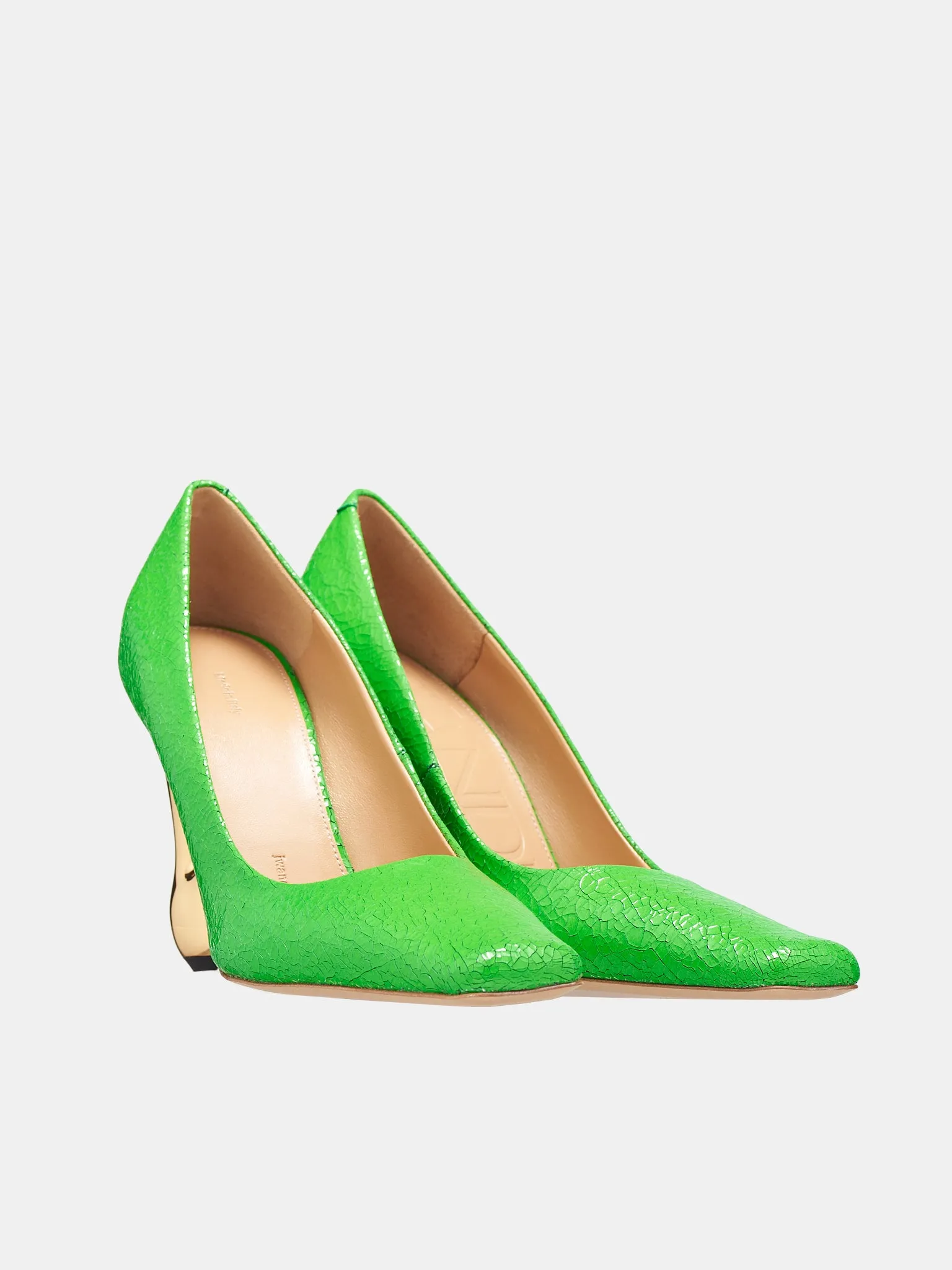 Bubble Heel Pumps (ANW41310B-18810-GREEN-GOLD)