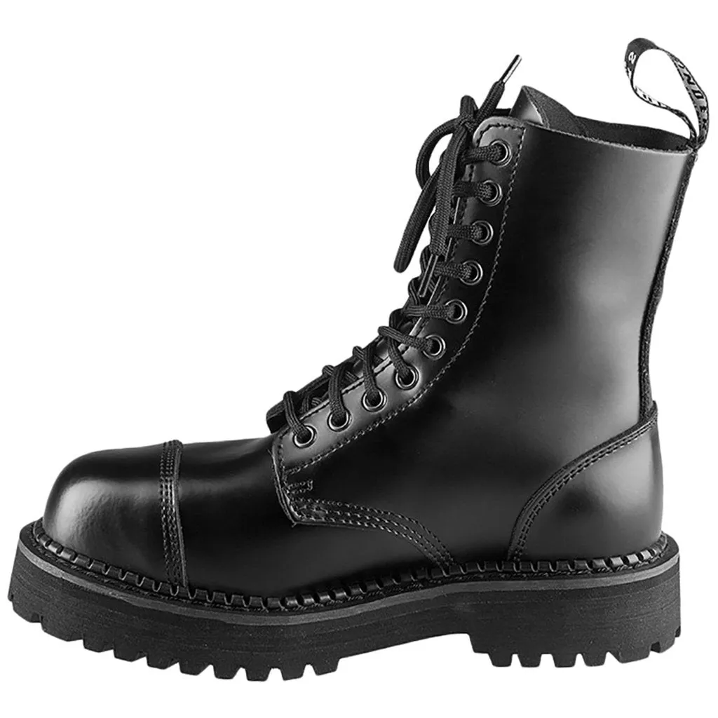 Bulldog Leather Unisex Ankle Biker Steel Toe Boots