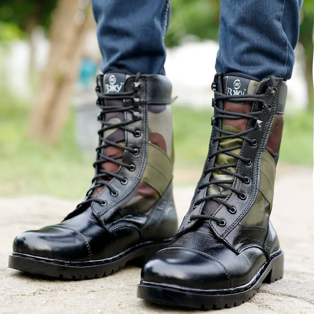 BXXY Pure Leather Casual Biker Boot For Men