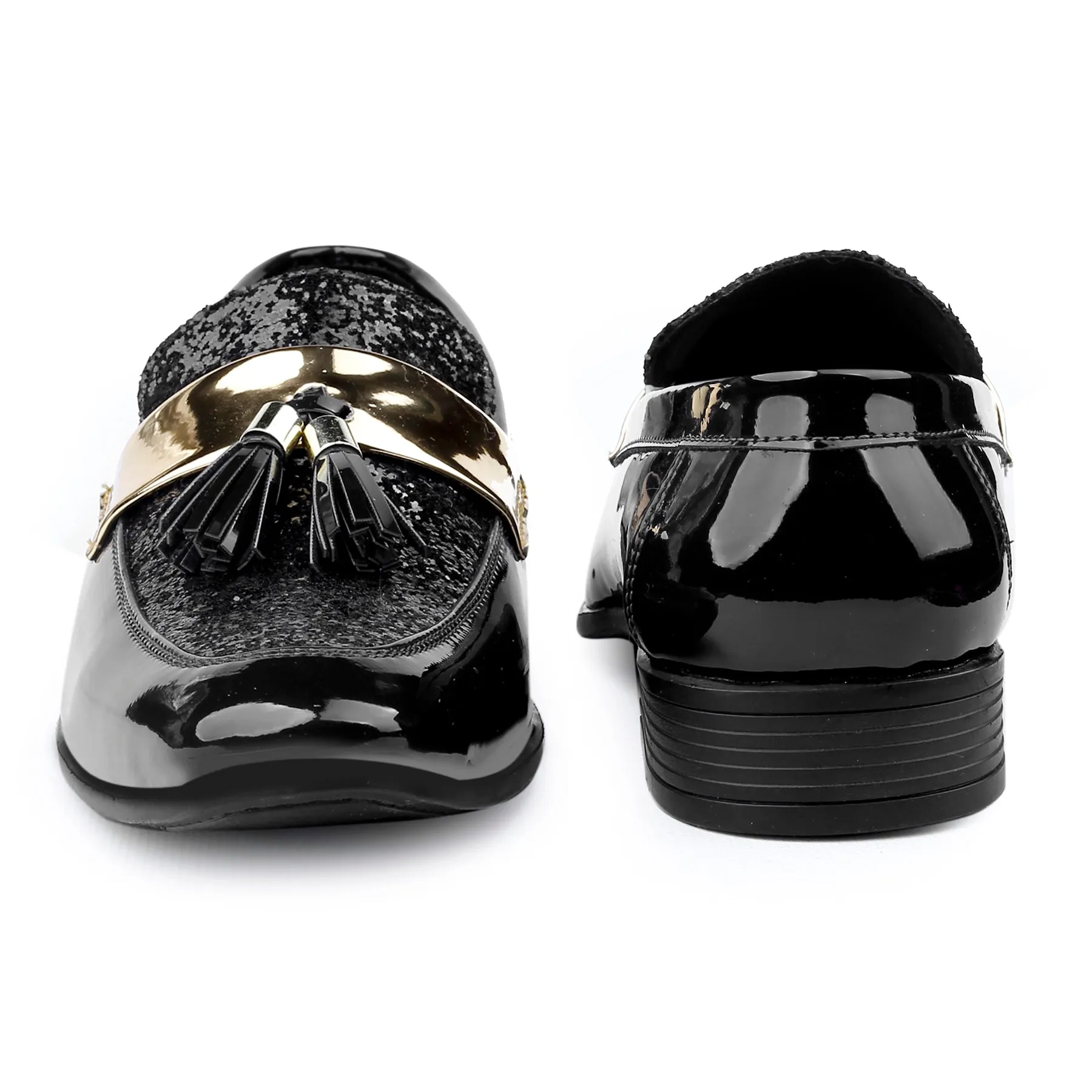 Bxxy's Men's Tassel Shimmer Wedding Wear Moccasins  For Men