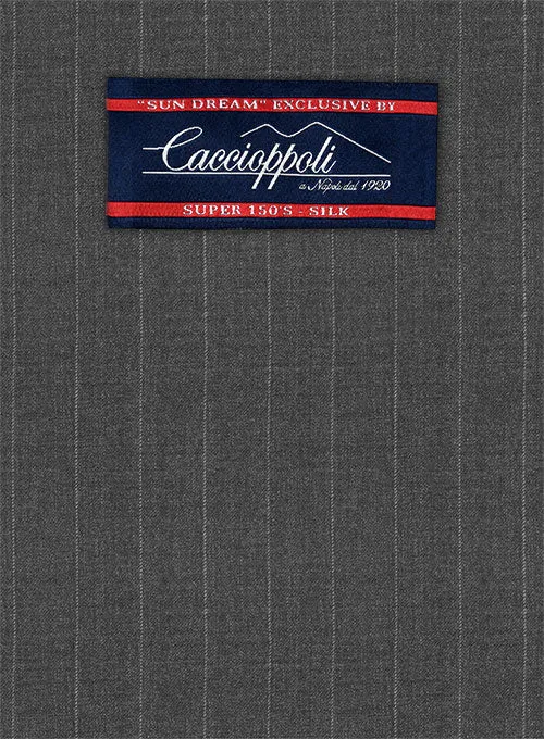 Caccioppoli Sun Dream Tino Charcoal Wool Silk Jacket