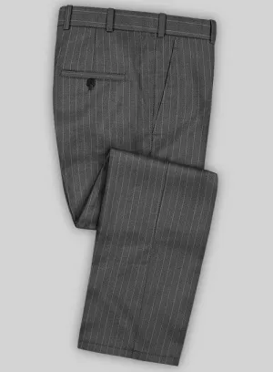 Caccioppoli Sun Dream Tino Charcoal Wool Silk Pants