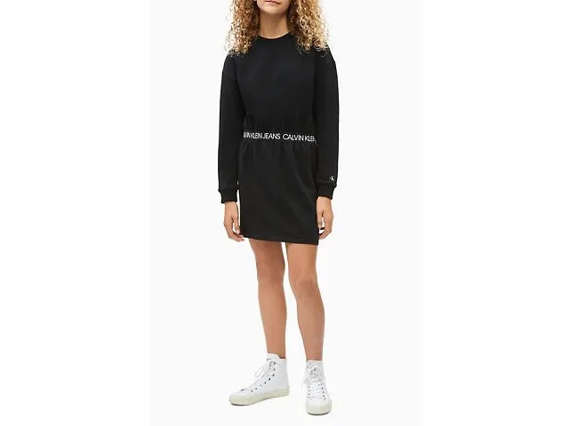 Calvin Klein Sweatdress logo waistband Jurken