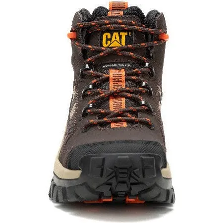 Cat Men's Invader Mid Vent CT Slip Resist Work Boot -Coffee- P91663