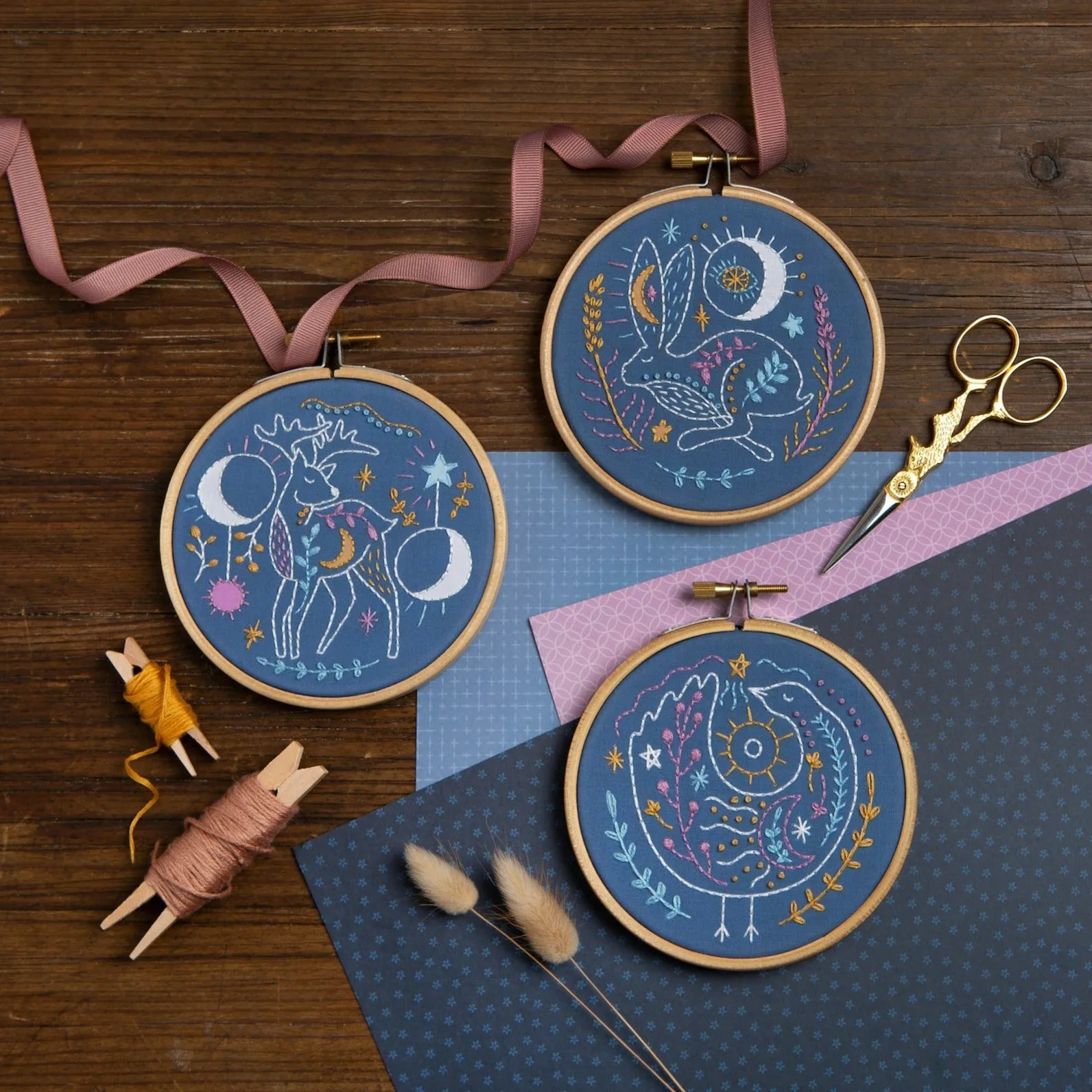 Celestial Deer Mini Embroidery Kit