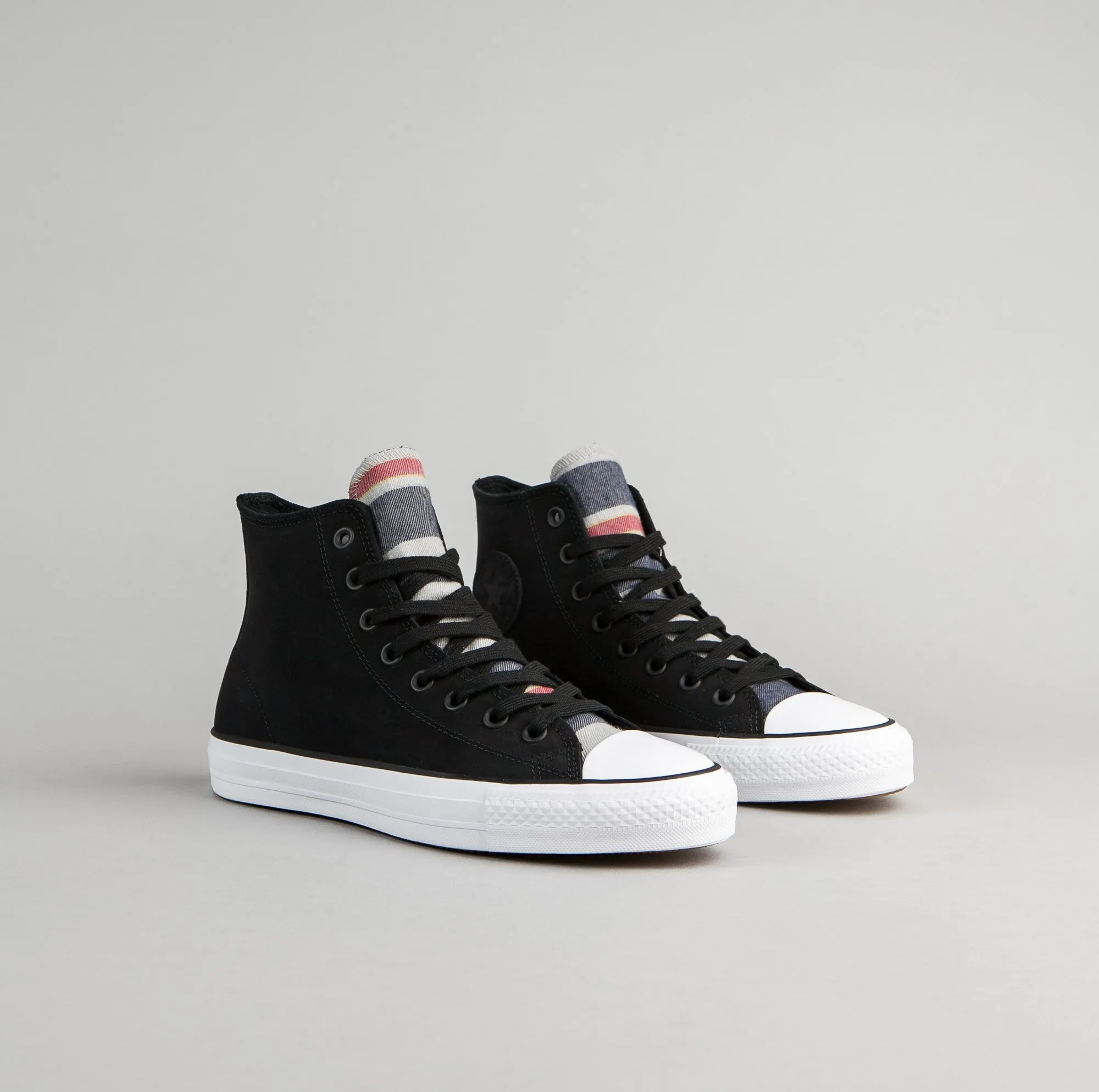 Converse CTAS Pro Blanket Stripe Hi Shoes - Black / White