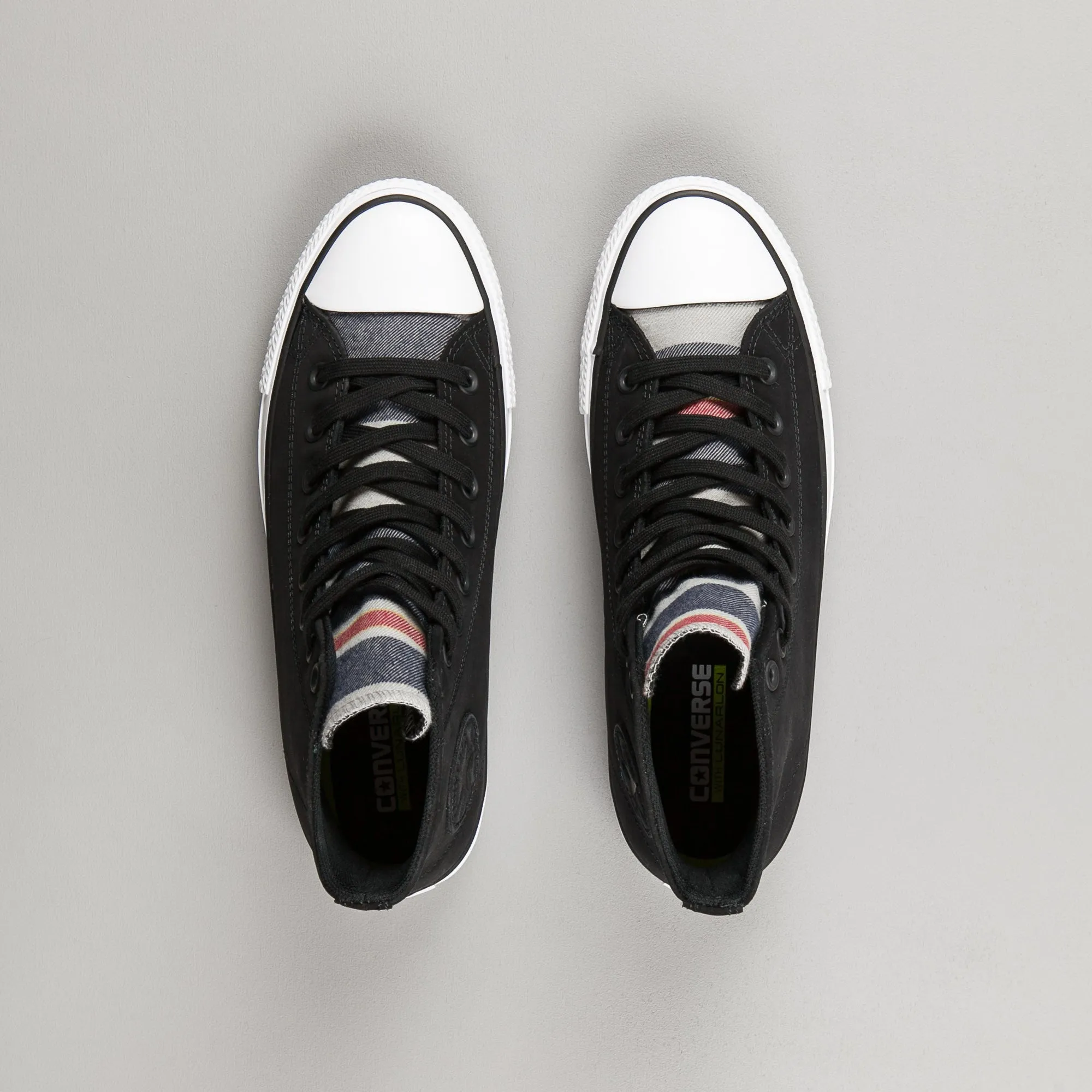 Converse CTAS Pro Blanket Stripe Hi Shoes - Black / White