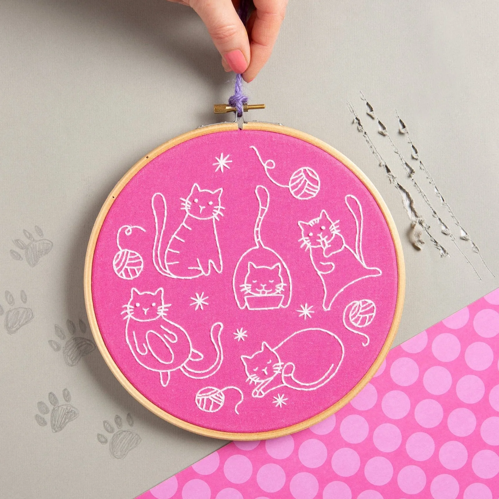 Crafty Cats Embroidery Kit