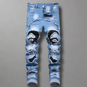 Cuffed Slim Skinny Ripped Denim