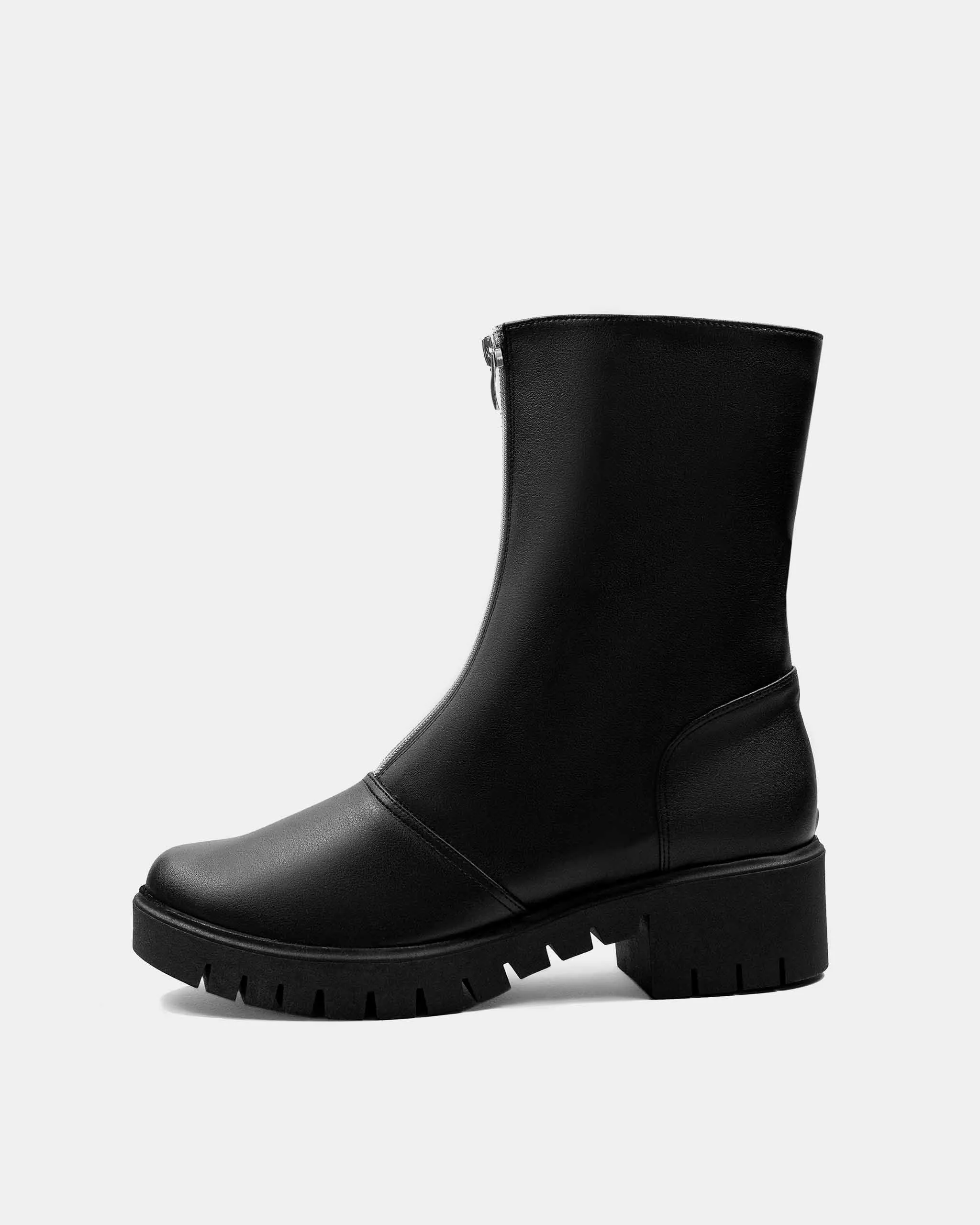 Cyber Boots Cactus Leather Ankle Boots Black