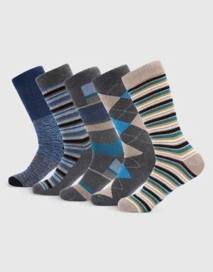 Dappled Iron Crew Socks 5 Pack