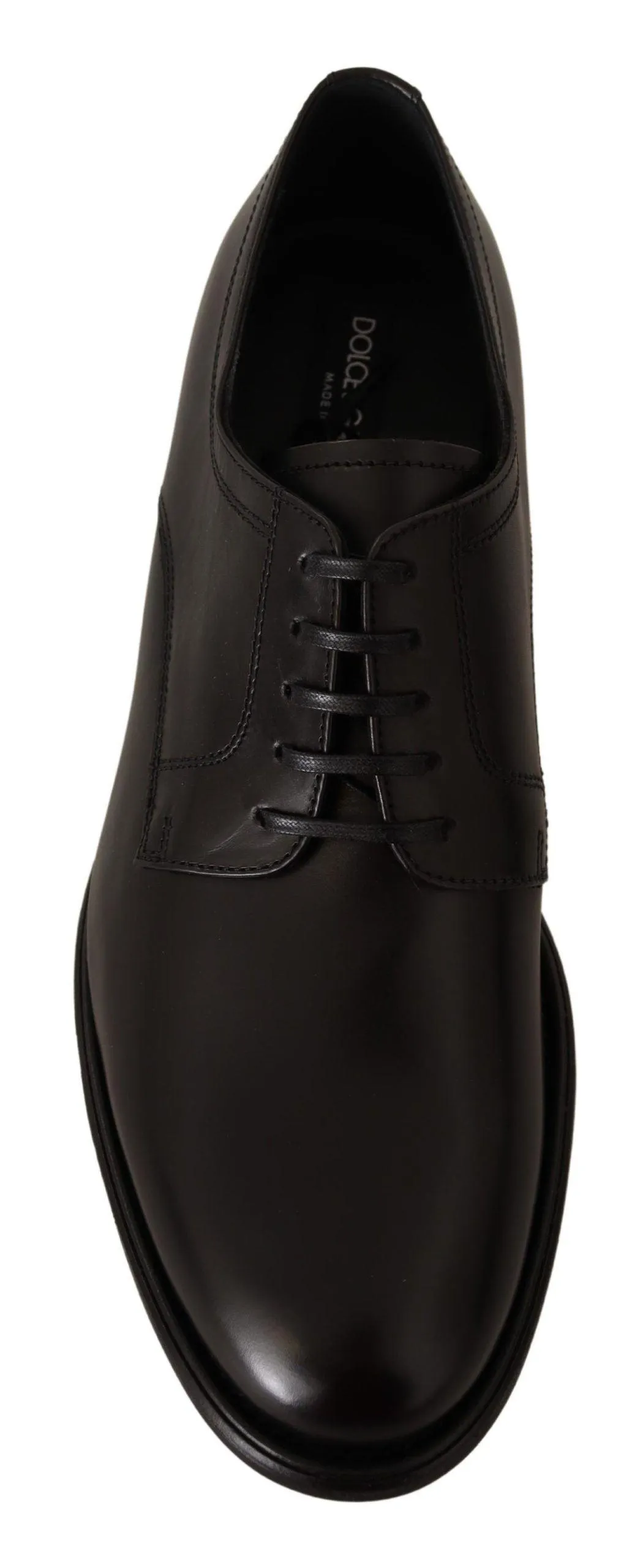 Dolce & Gabbana Black Leather Lace Up Mens Formal Derby Shoes