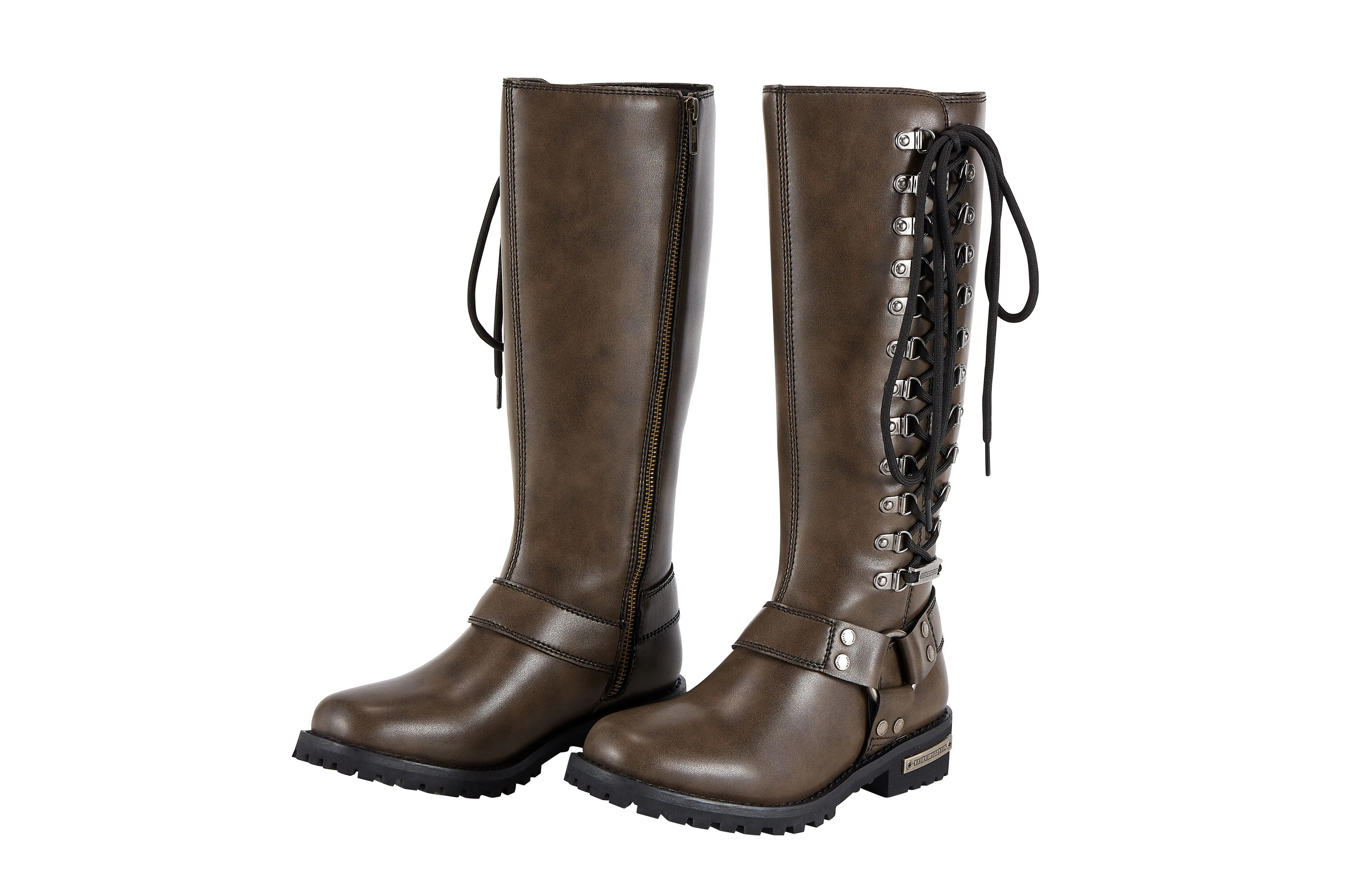 Dream Apparel® Women Long Biker Boots Brown