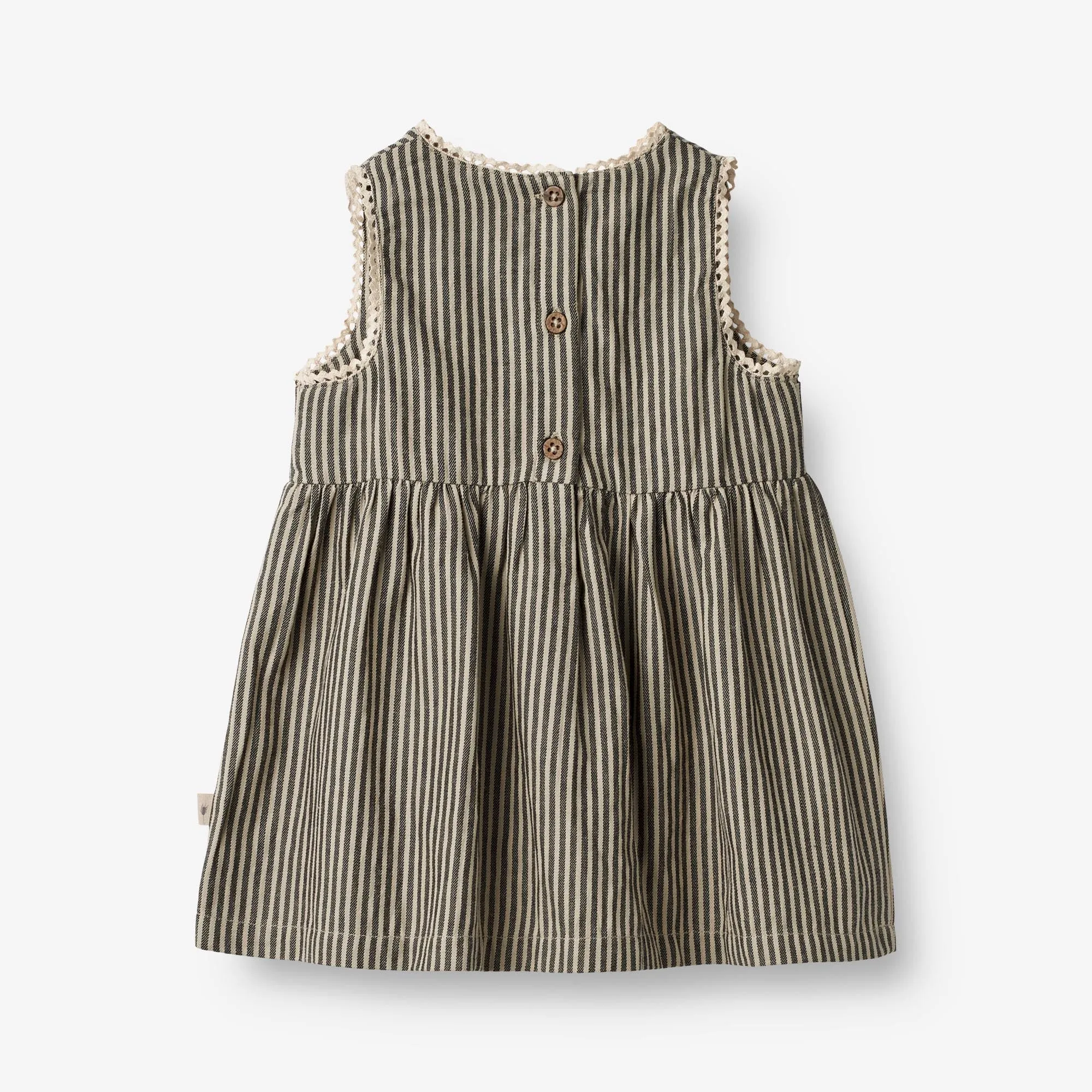 Dress Kirsten | Baby - black coal stripe