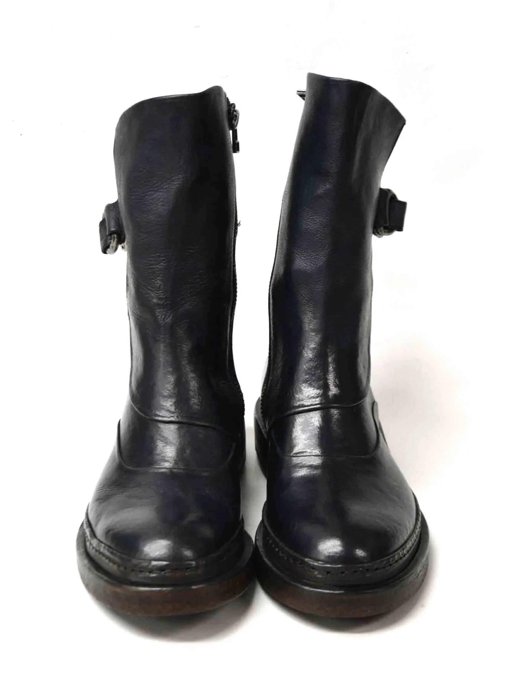 DUCATI zip black biker boots