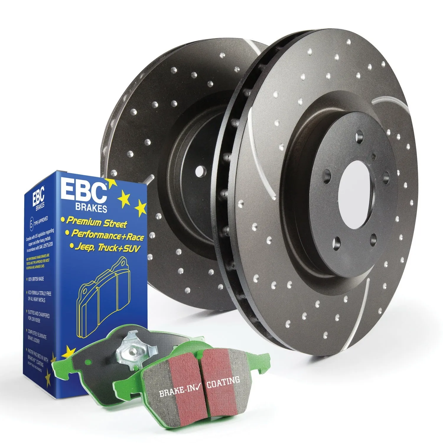 EBC Brakes S10KF1010 S10 Kits Greenstuff 2000 and GD Rotors