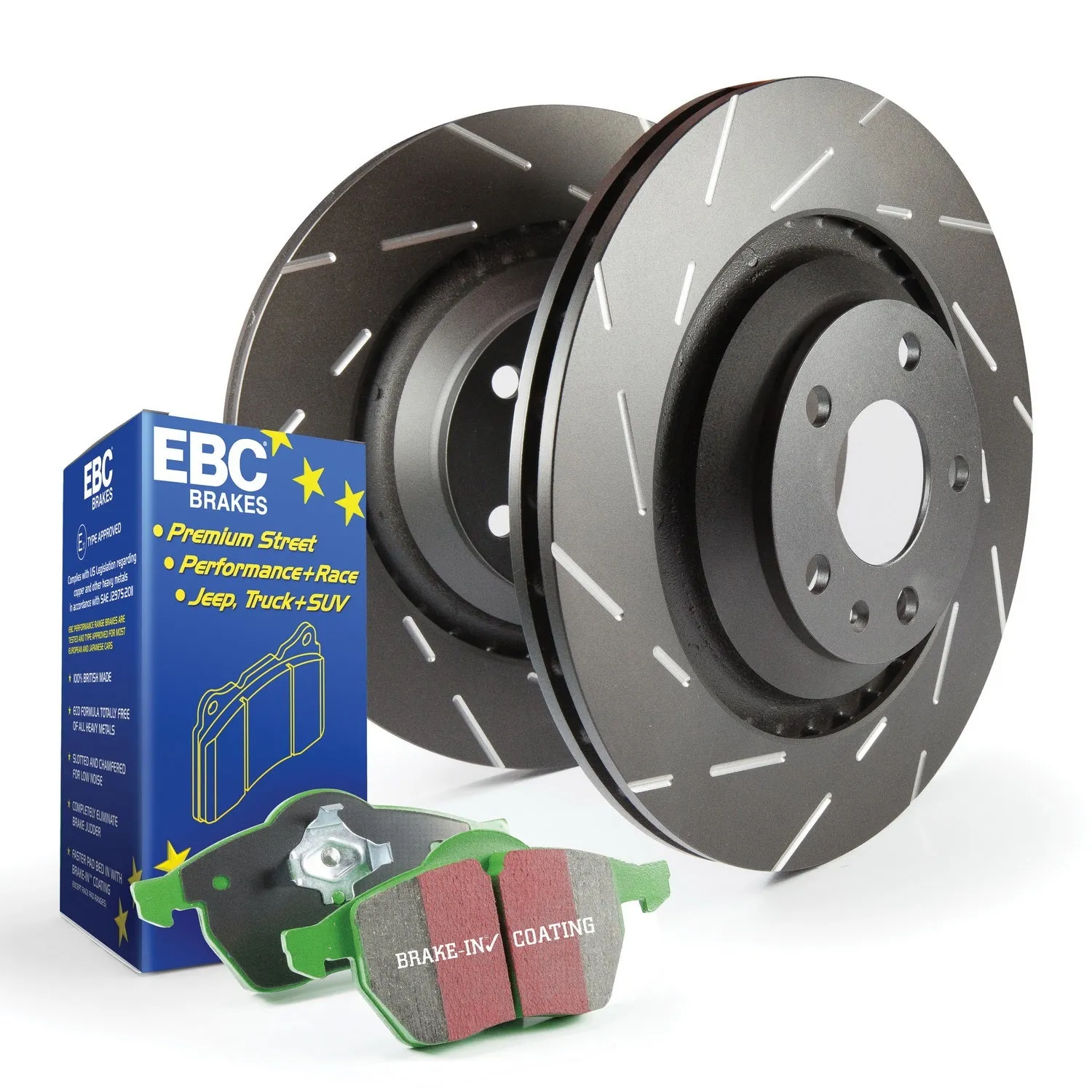 EBC Brakes S2KF1004 S2 Kits Greenstuff 2000 and USR Rotors