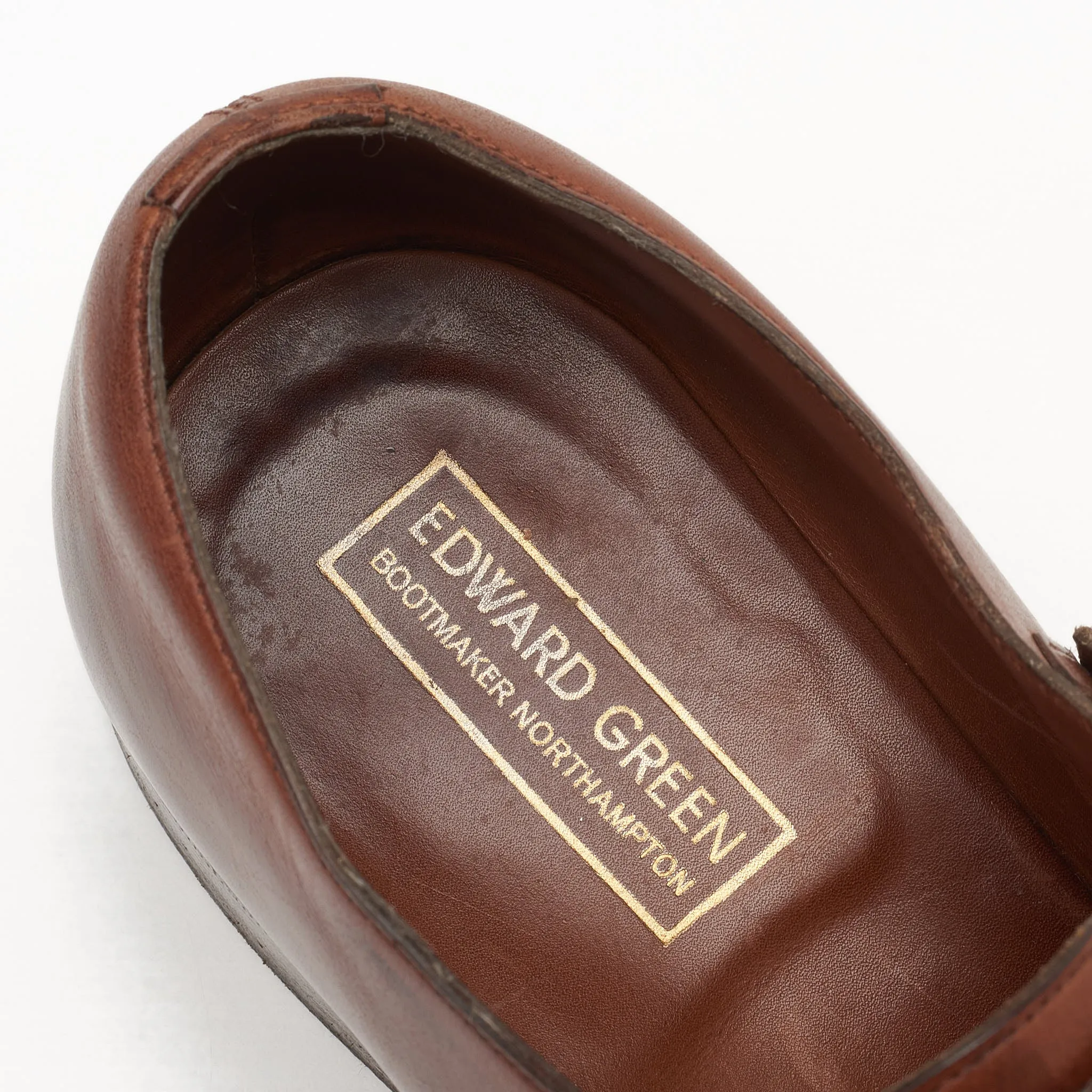 EDWARD GREEN Last 82 "Fulham" Brown Norwegian Double Monk Shoes 6.5 US 7-7.5