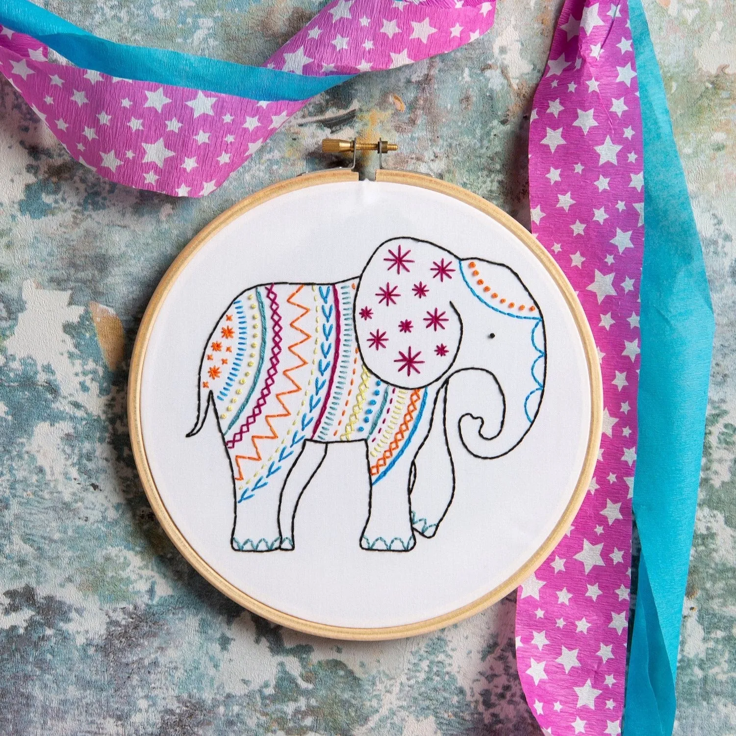 Elephant Embroidery Kit