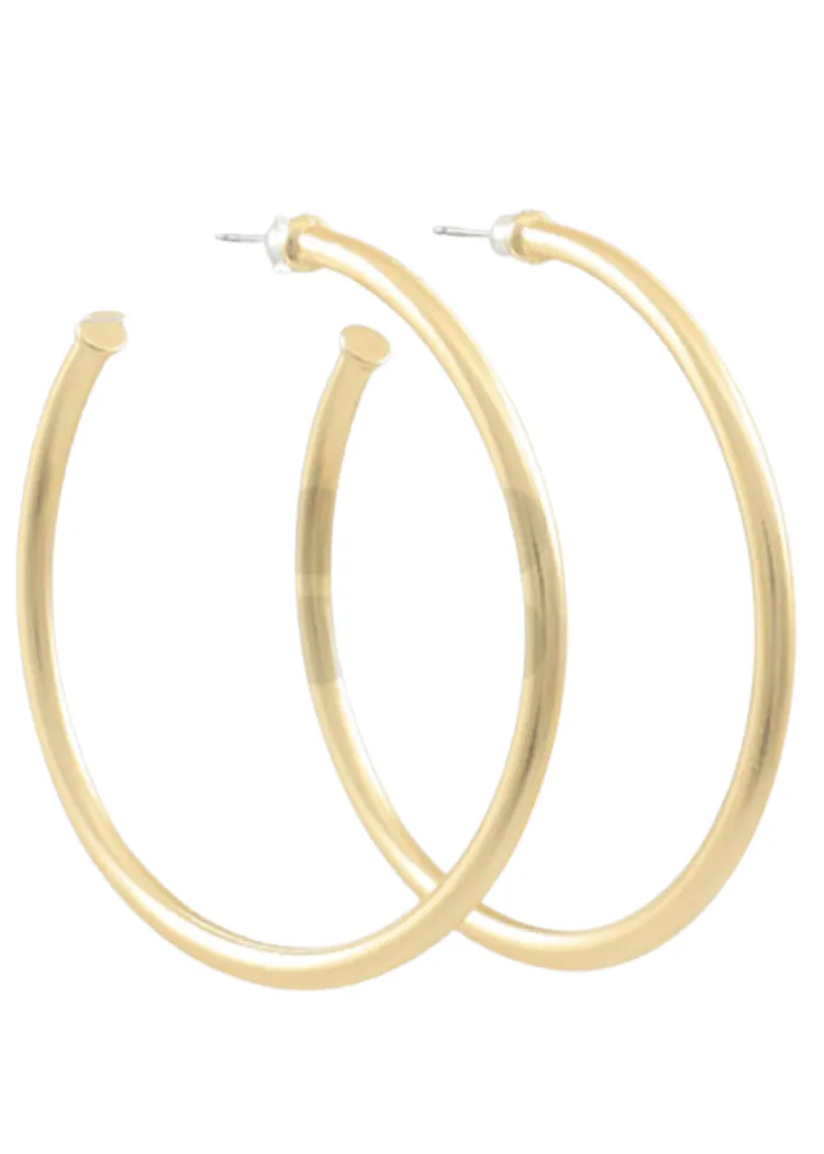 Emma Skinny Hoops-Gold