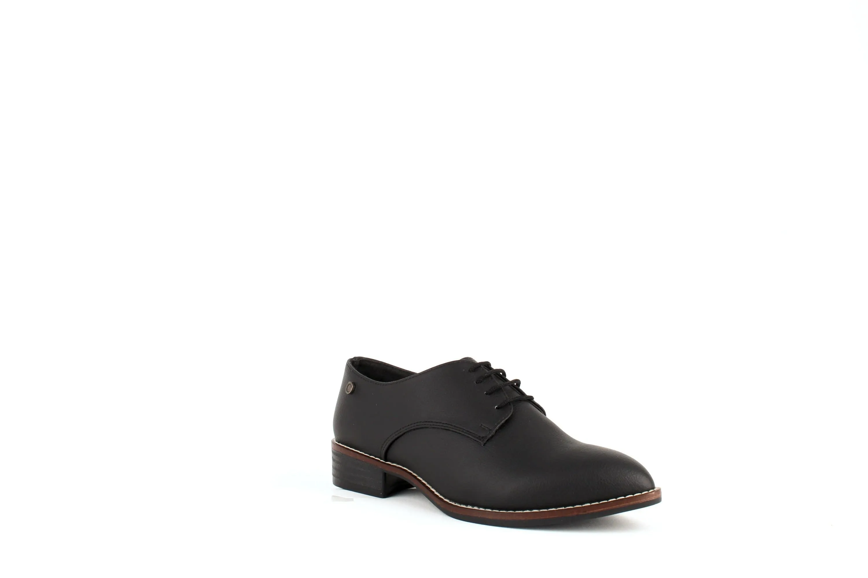 Esther Desserto® Cactus Leather Vegan Derby Shoe | Black