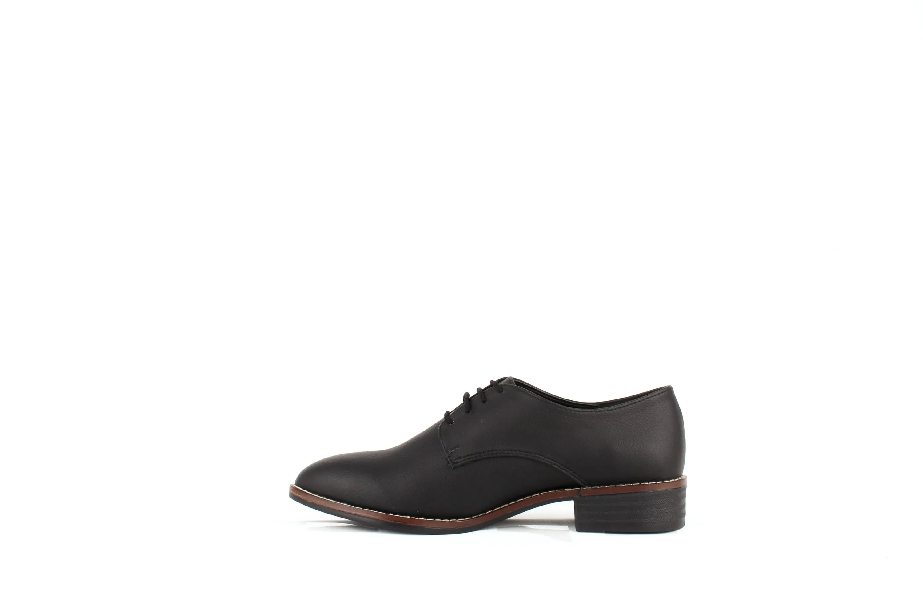 Esther Desserto® Cactus Leather Vegan Derby Shoe | Black