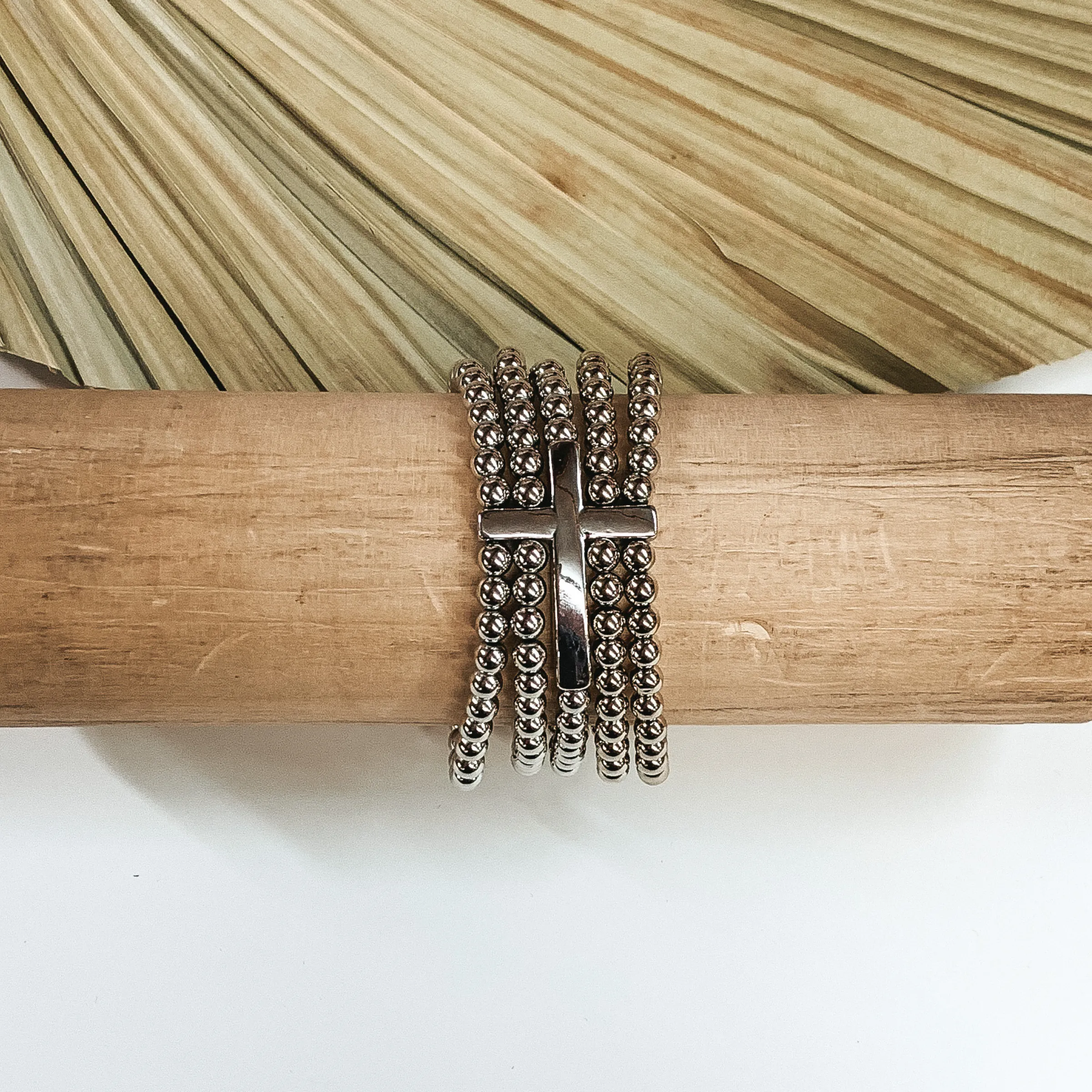 Extra Hopeful Beaded Bracelet in Silver