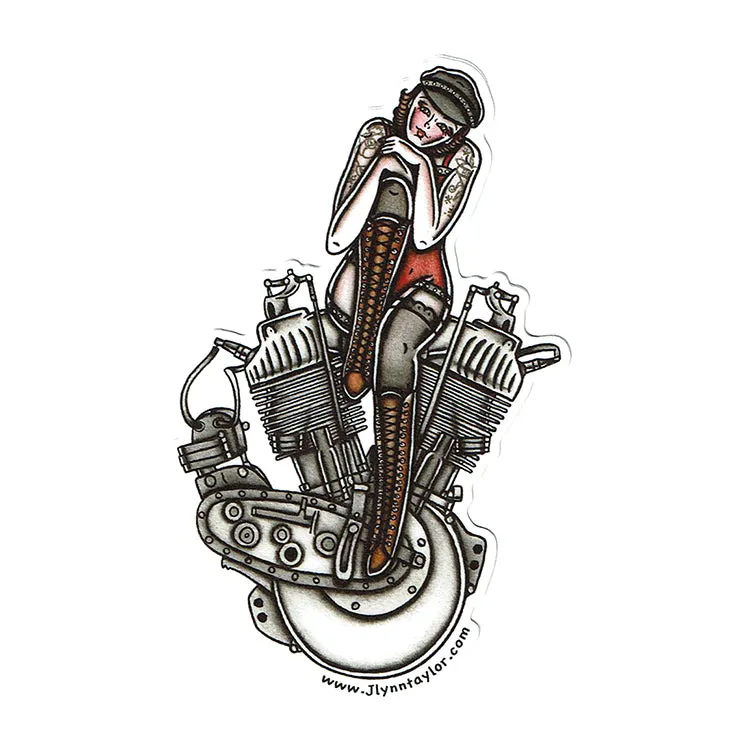 F-Head Engine Pinup Sticker