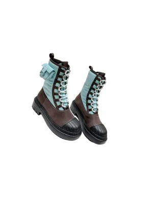 FD Domino Biker Boots Blue For Women