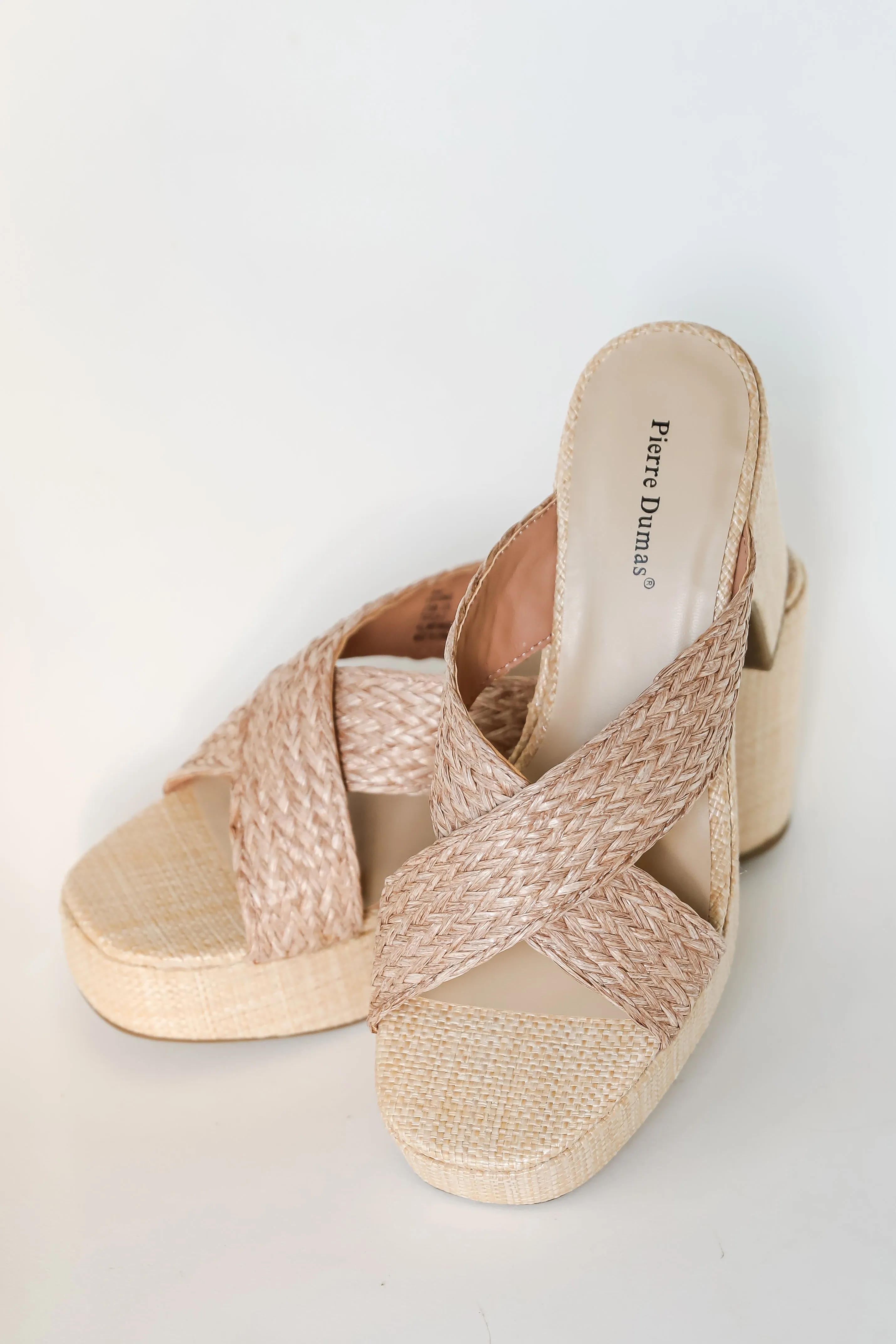 FINAL SALE - On The Boardwalk Tan Platform Heels