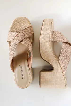 FINAL SALE - On The Boardwalk Tan Platform Heels