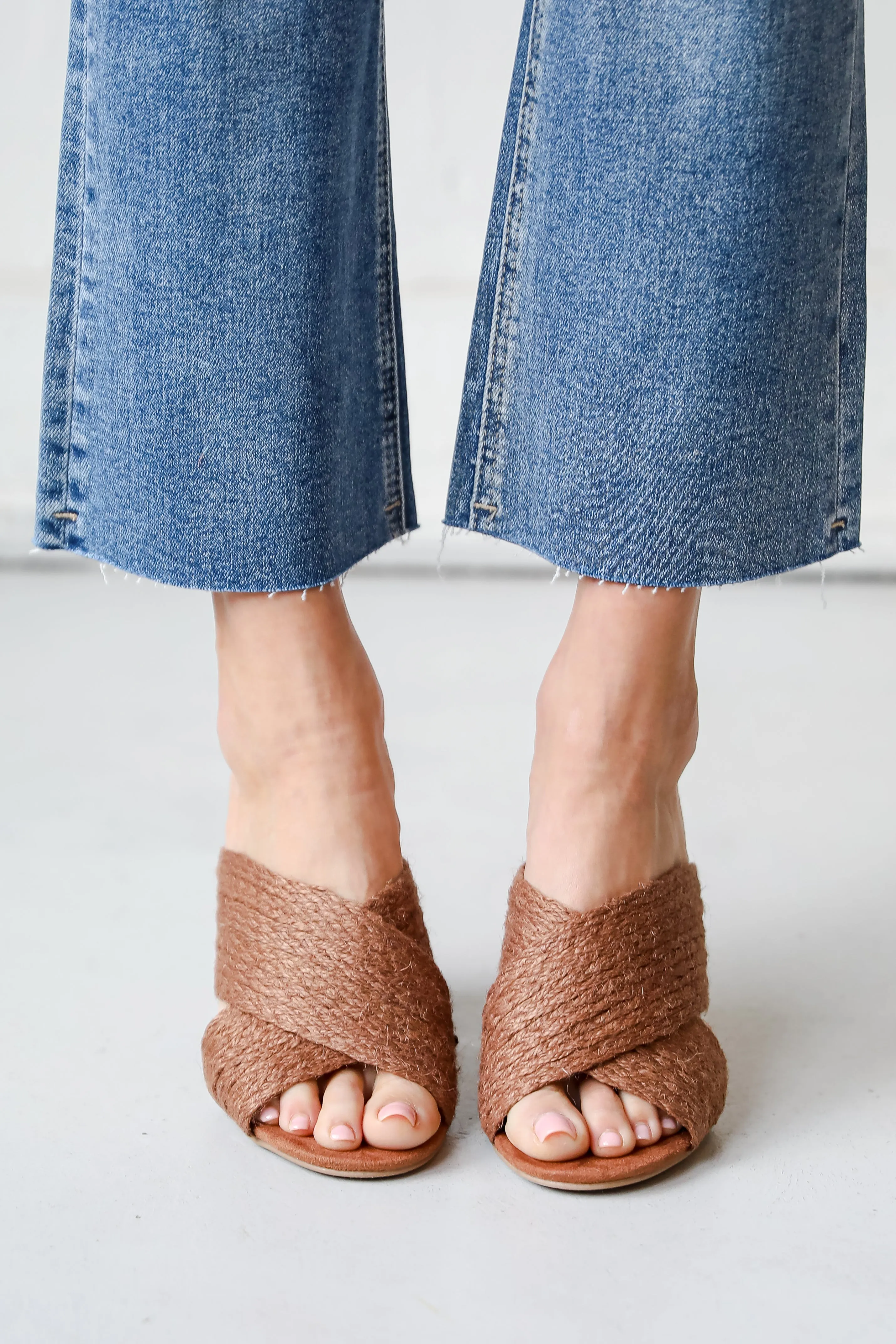 FINAL SALE - We All Know Camel Espadrille Heels - DU DEAL