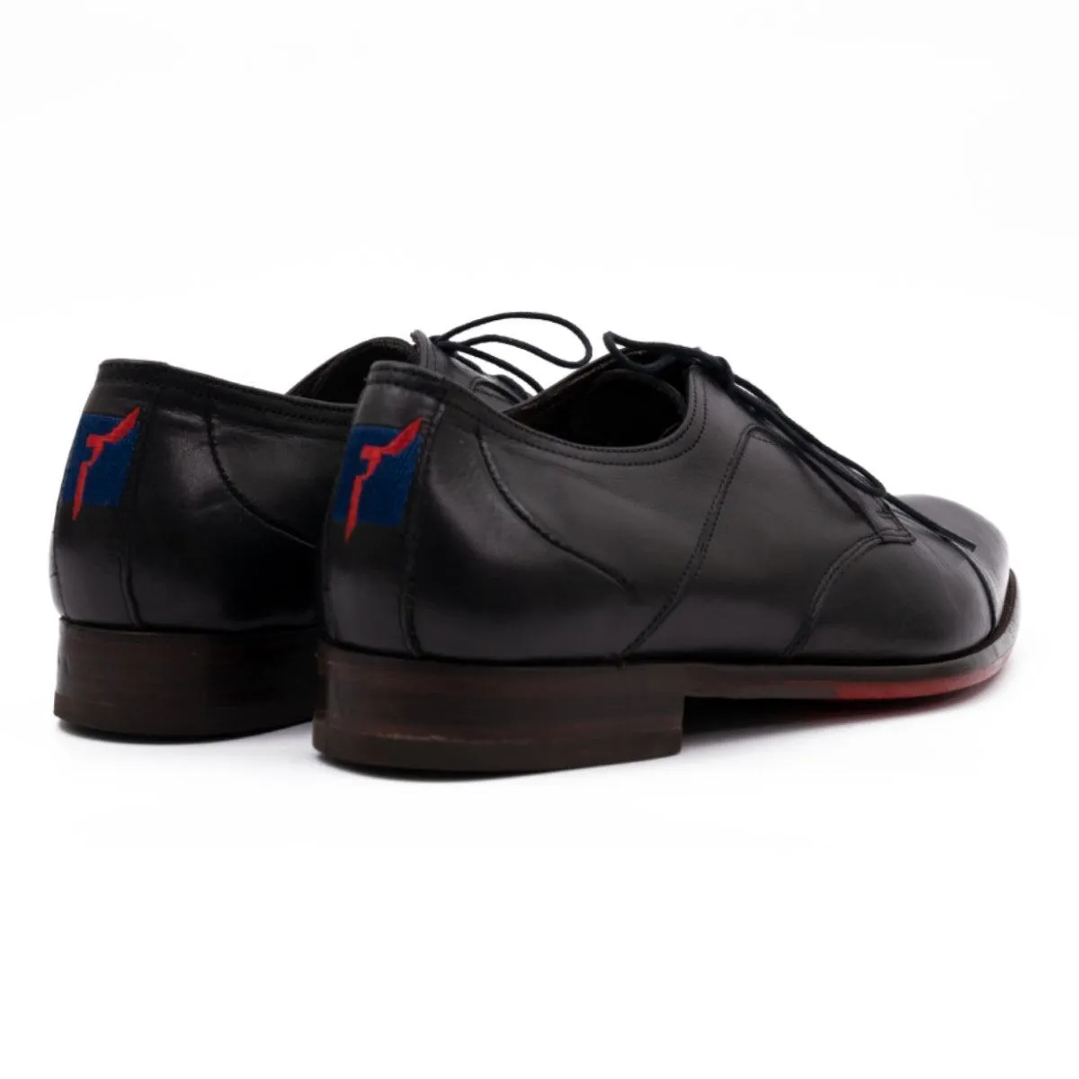 Floris Van Bommel Up Formal Lace Ups Leather Black Colour For Men