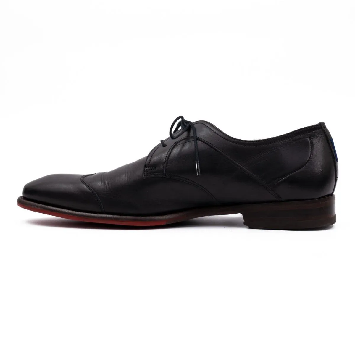 Floris Van Bommel Up Formal Lace Ups Leather Black Colour For Men