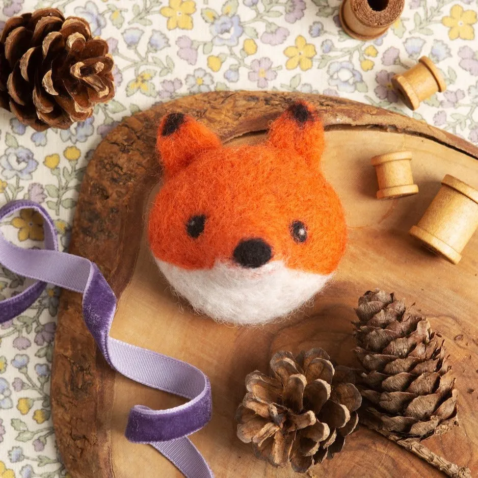 Fox Brooch Needle Felting Kit