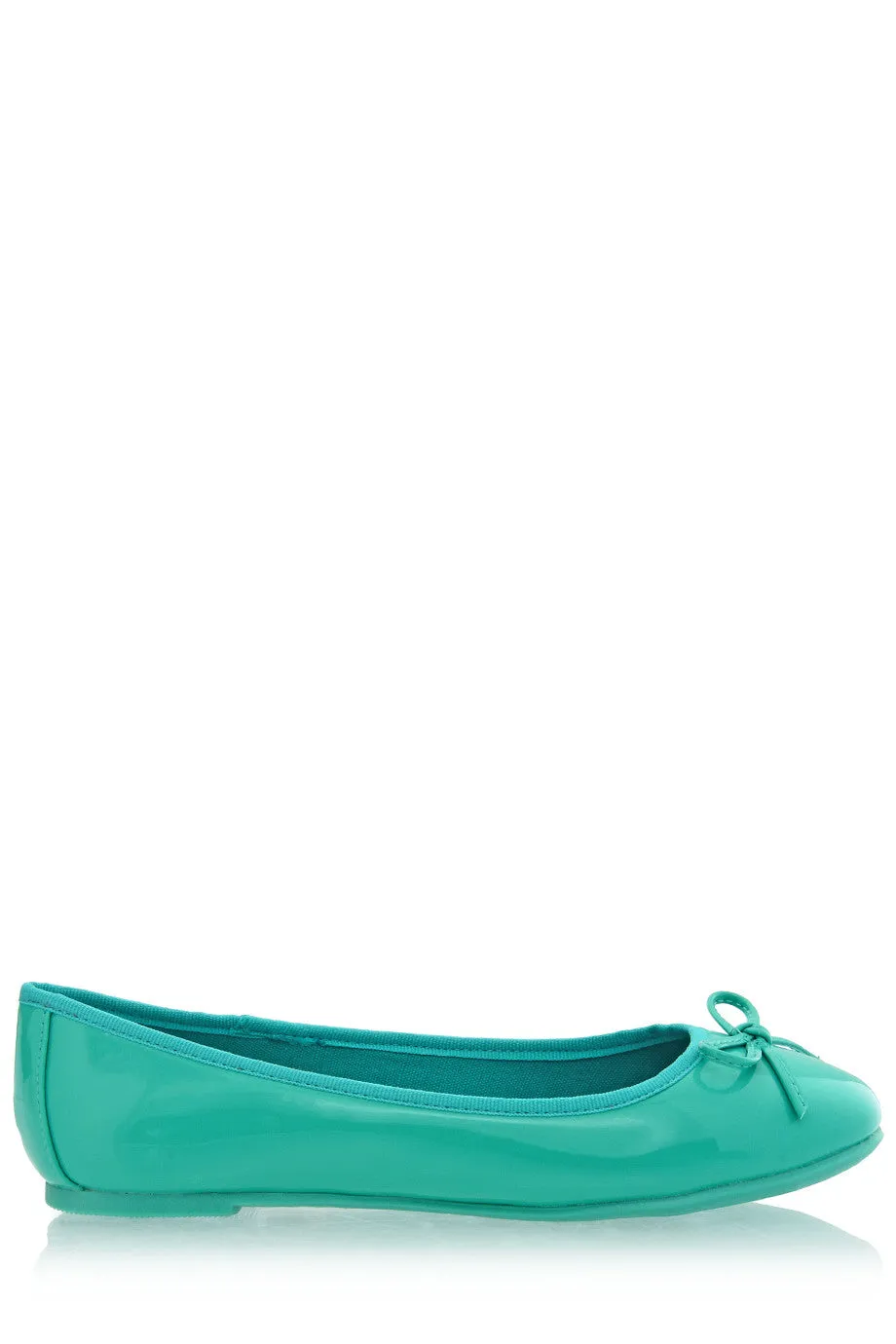 FRANCESCO MILANO ERMA Turquoise Pattent Ballerinas