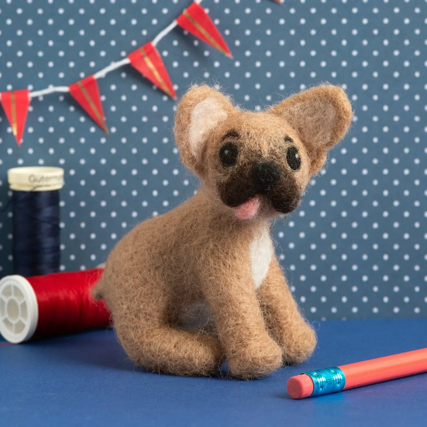 French Bulldog Needle Felting Kit