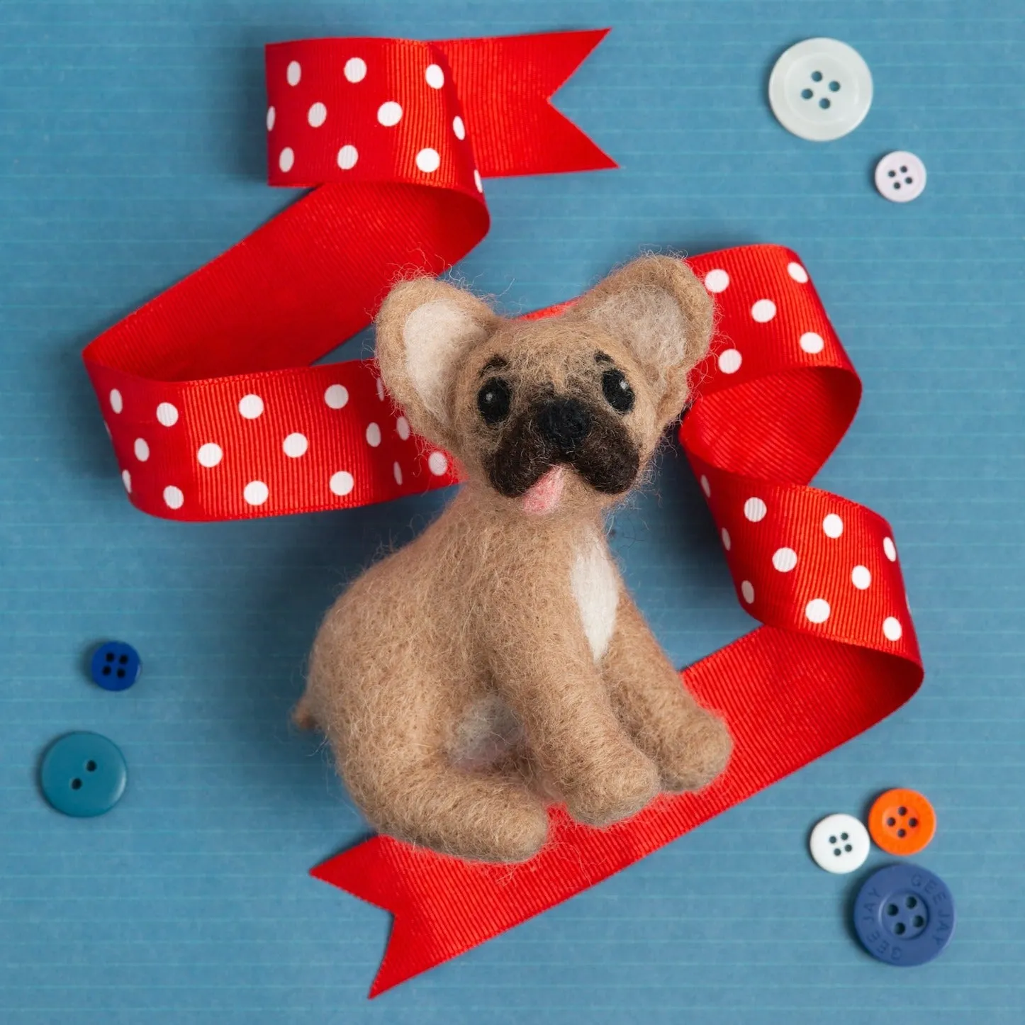 French Bulldog Needle Felting Kit