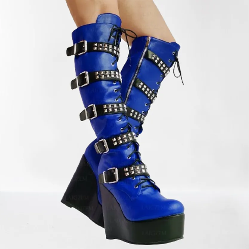 Funki Buys | Boots | Women's Colorful Custom Platform Boots